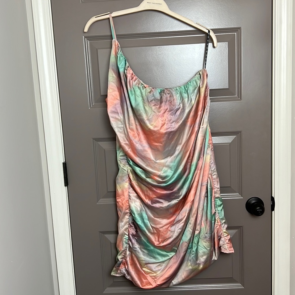 Missguided rouched pastel dress